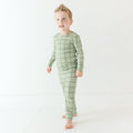 Grid Sage Green Small Ribbed Two-Piece Set