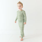 Grid Sage Green Small Ribbed Two-Piece Set