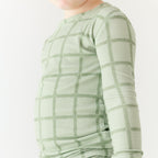 Grid Sage Green Small Ribbed Two-Piece Set