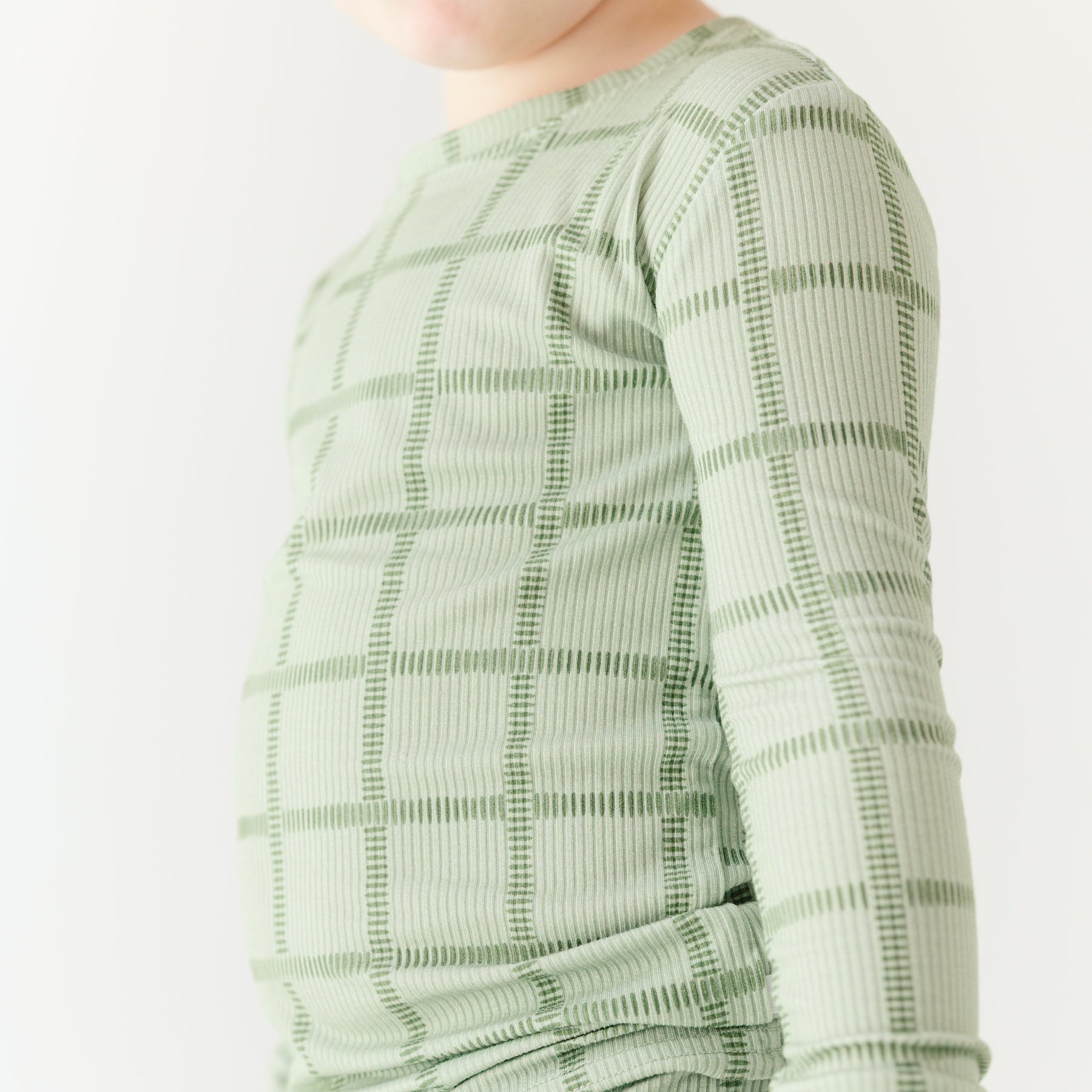 Grid Sage Green Small Ribbed Two-Piece Set