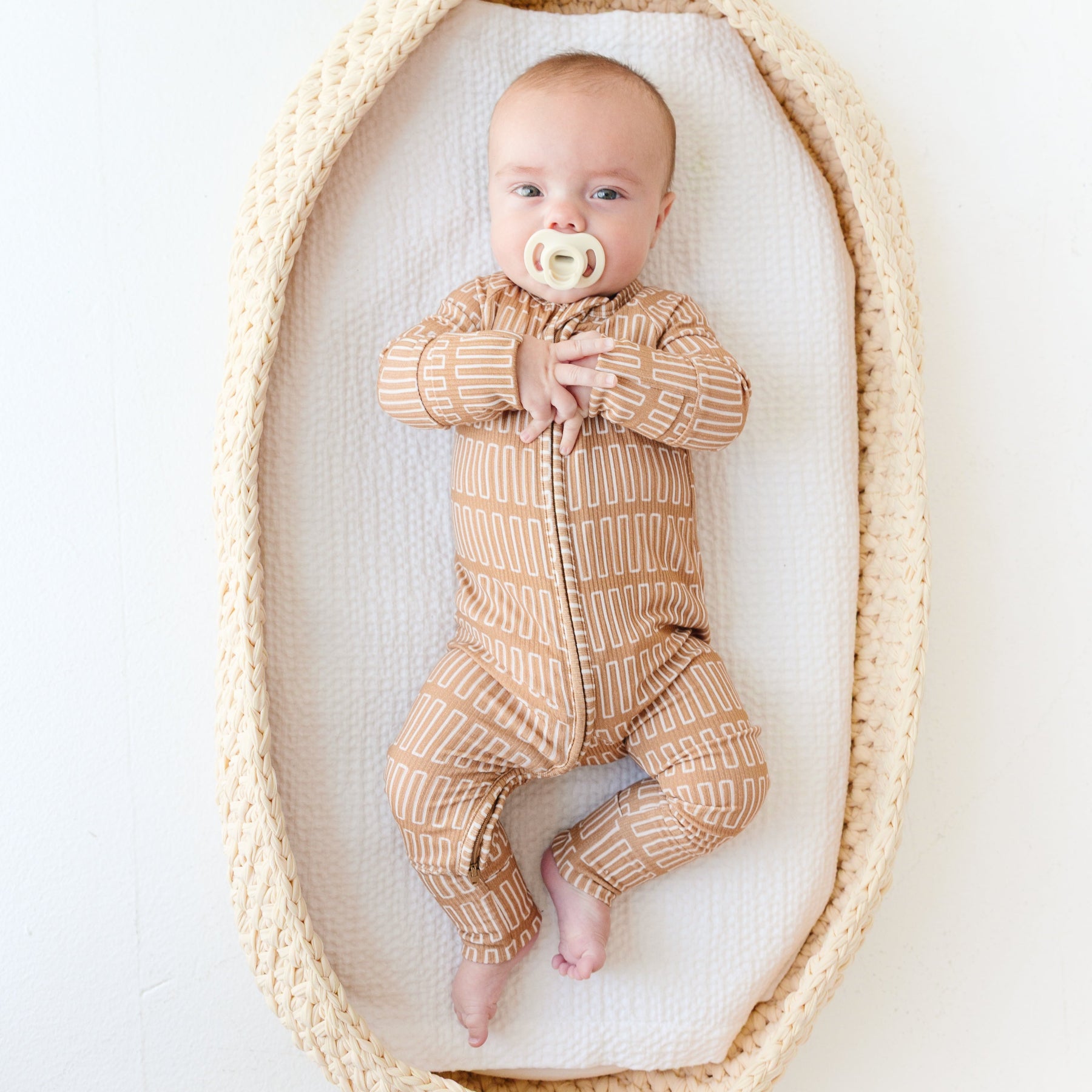 Neutral Lines Small Ribbed Zip Romper