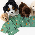 Dogs Green Small Ribbed Two-Piece Set