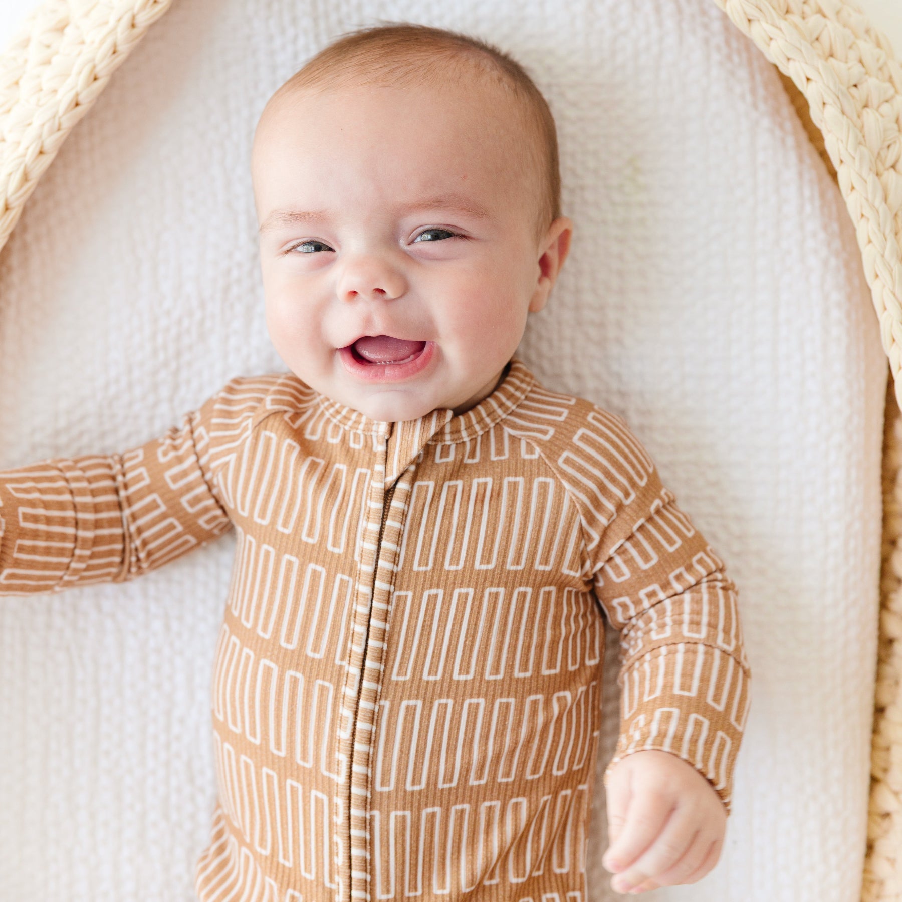 Neutral Lines Small Ribbed Zip Romper