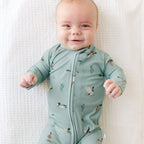 Mallards Small Ribbed Zip Romper