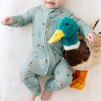 Mallards Small Ribbed Zip Romper