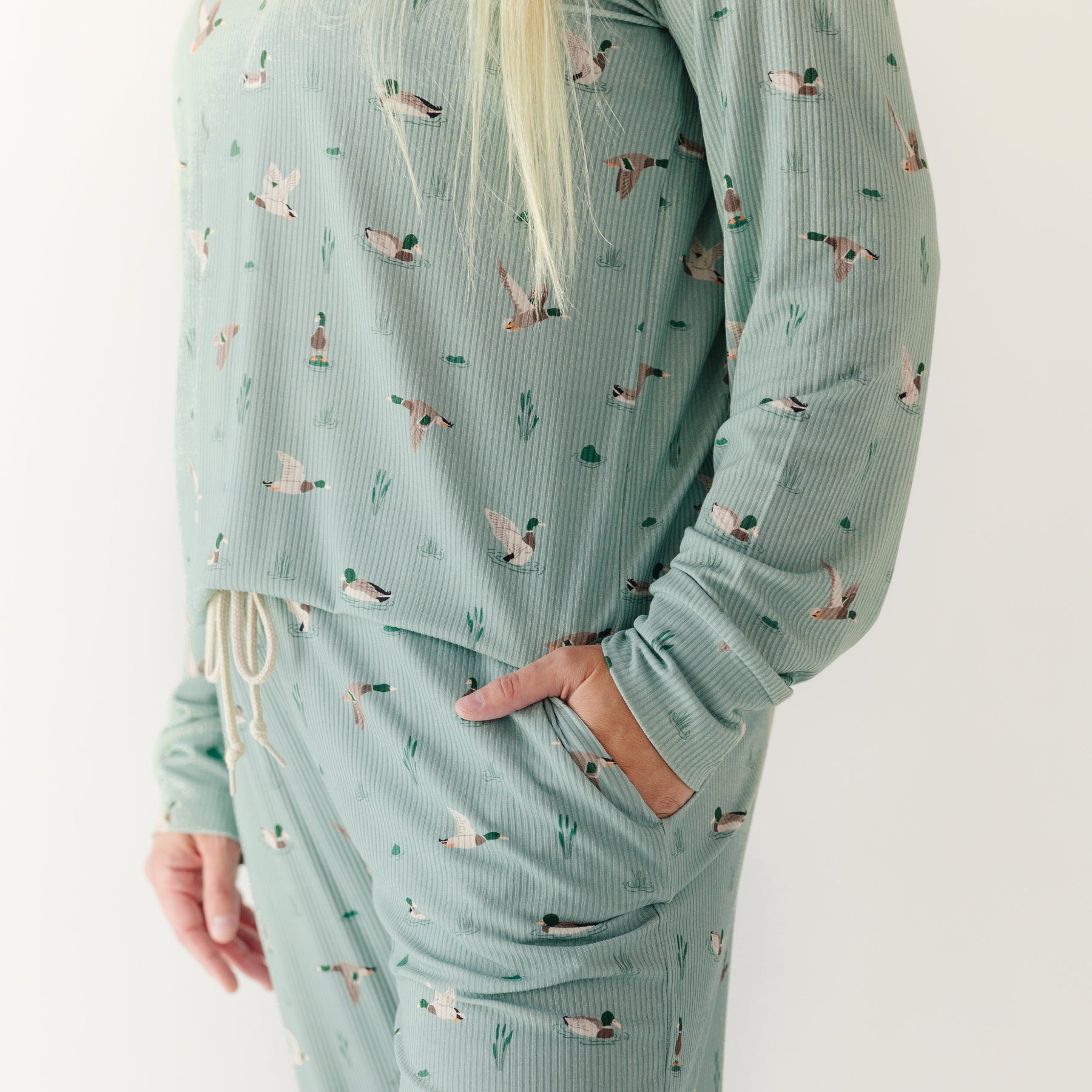 Mallards Small Ribbed Women's Long Sleeve Top