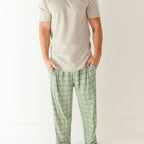 Grid Sage Green Small Ribbed Men's Pants