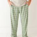 Grid Sage Green Small Ribbed Men's Pants