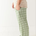 Grid Sage Green Small Ribbed Men's Pants