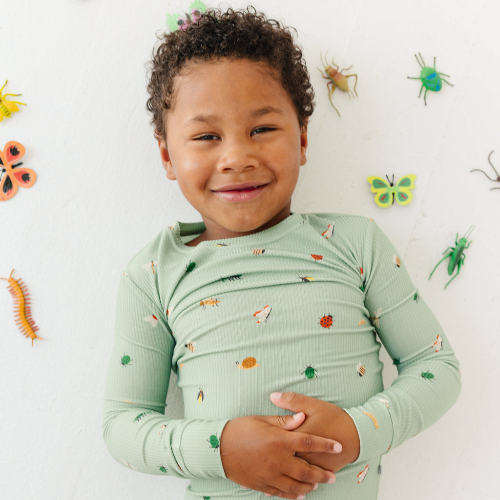 Backyard Bugs Small Ribbed Two-Piece Set
