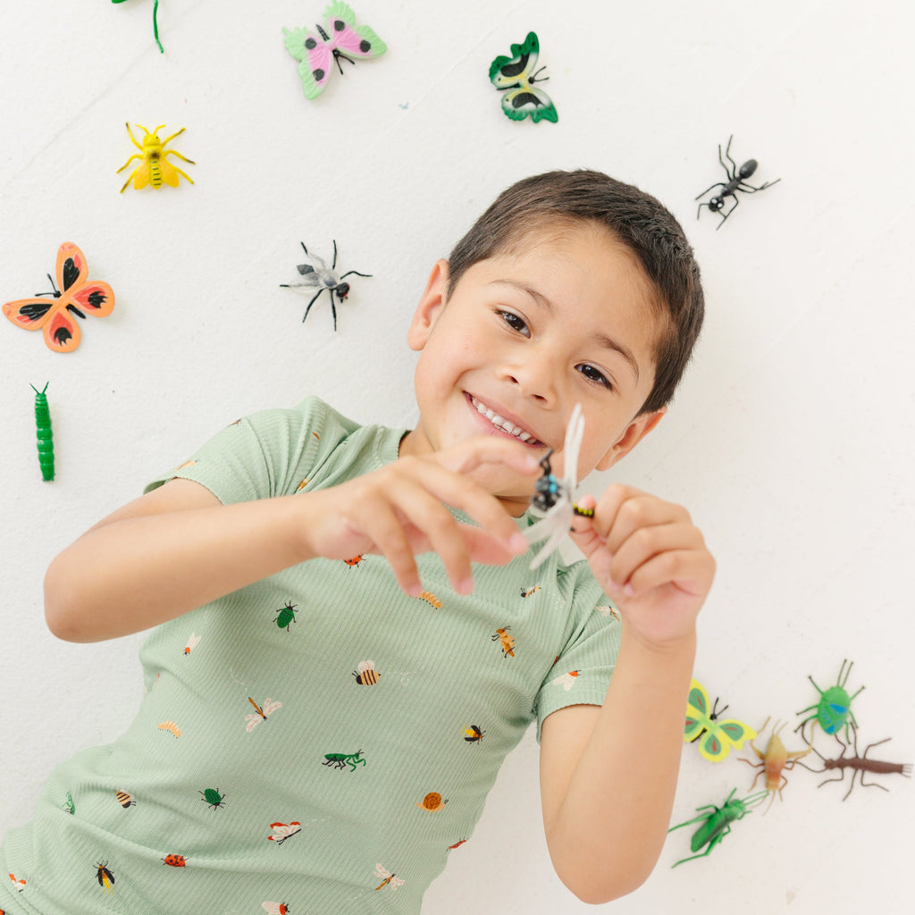 Backyard Bugs Small Ribbed Shorts Two-Piece Set