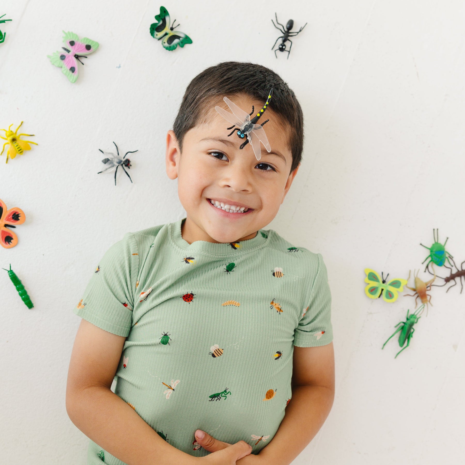 Backyard Bugs Small Ribbed Shorts Two-Piece Set