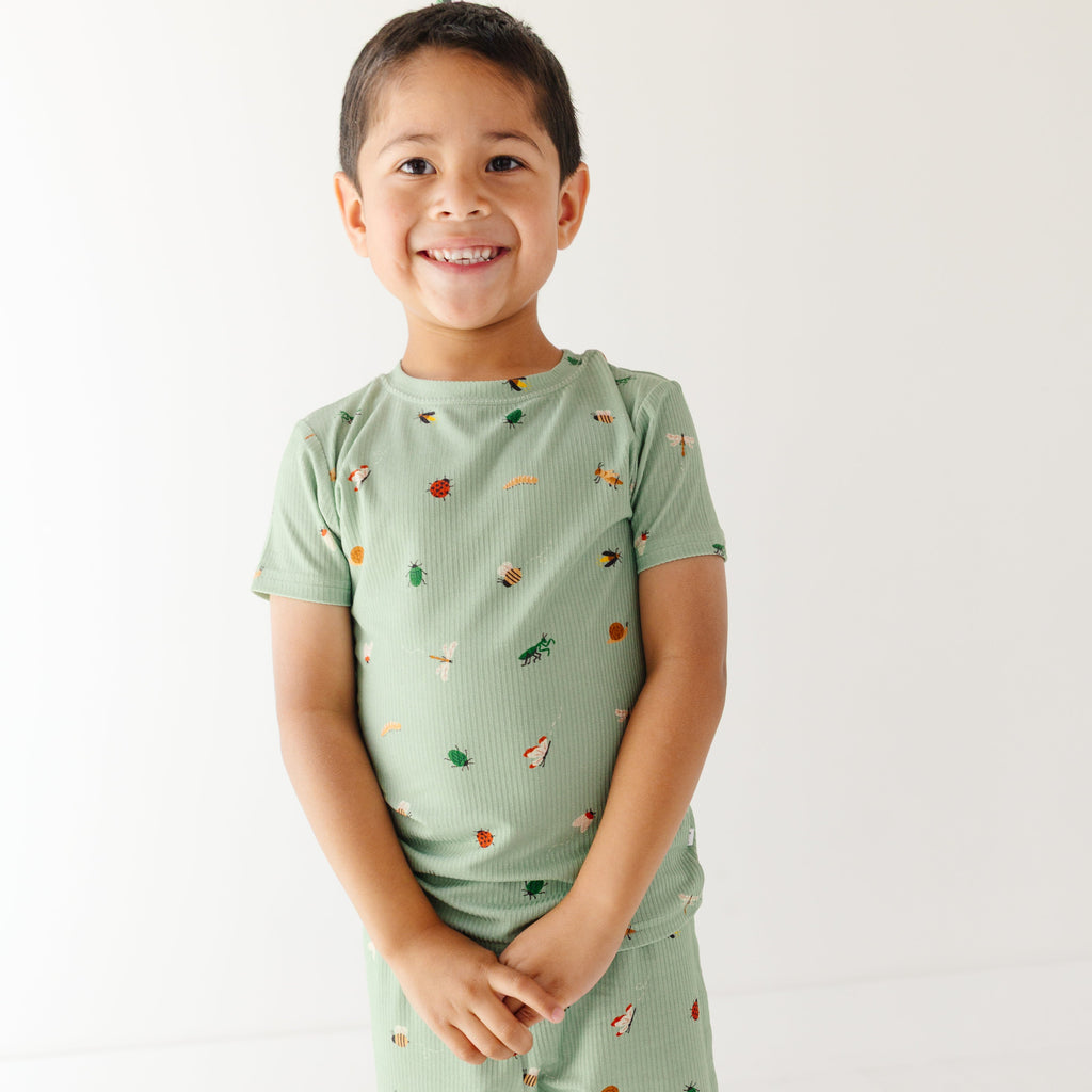 Backyard Bugs Small Ribbed Shorts Two-Piece Set