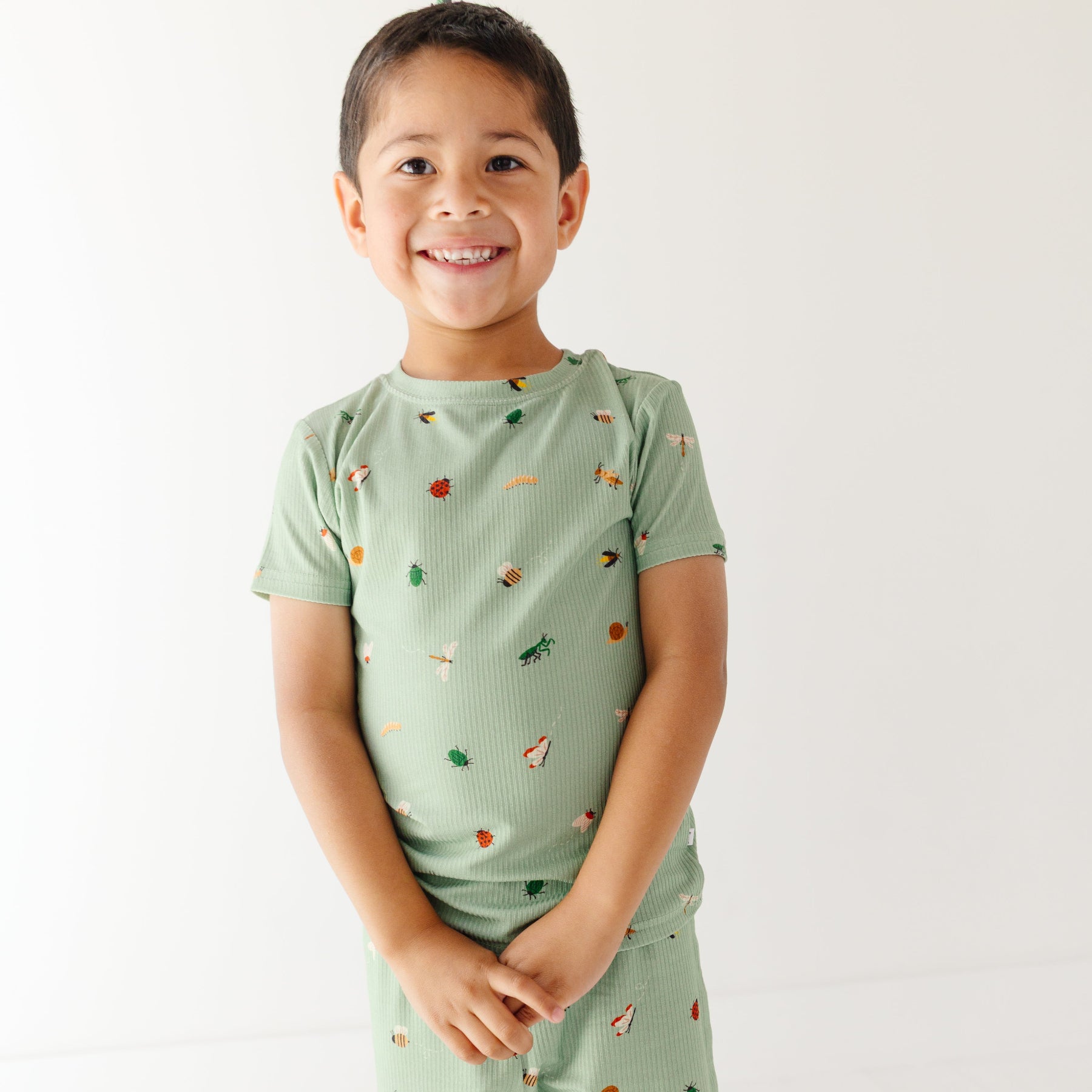 Backyard Bugs Small Ribbed Shorts Two-Piece Set