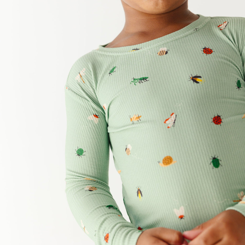 Backyard Bugs Small Ribbed Two-Piece Set