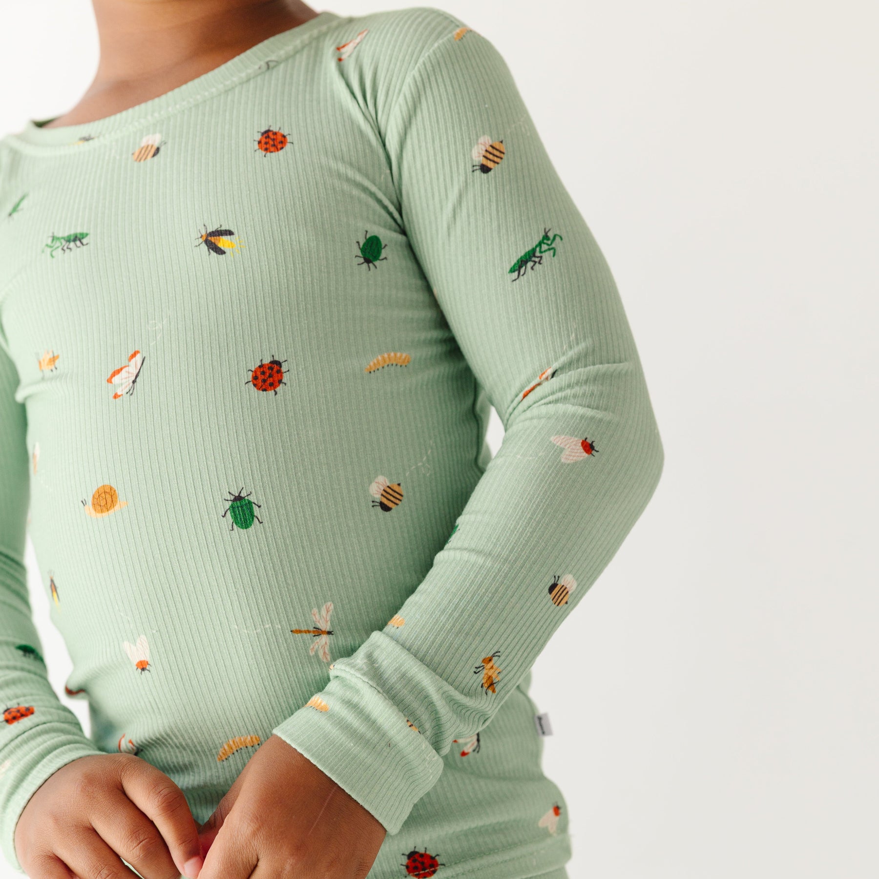 Backyard Bugs Small Ribbed Two-Piece Set