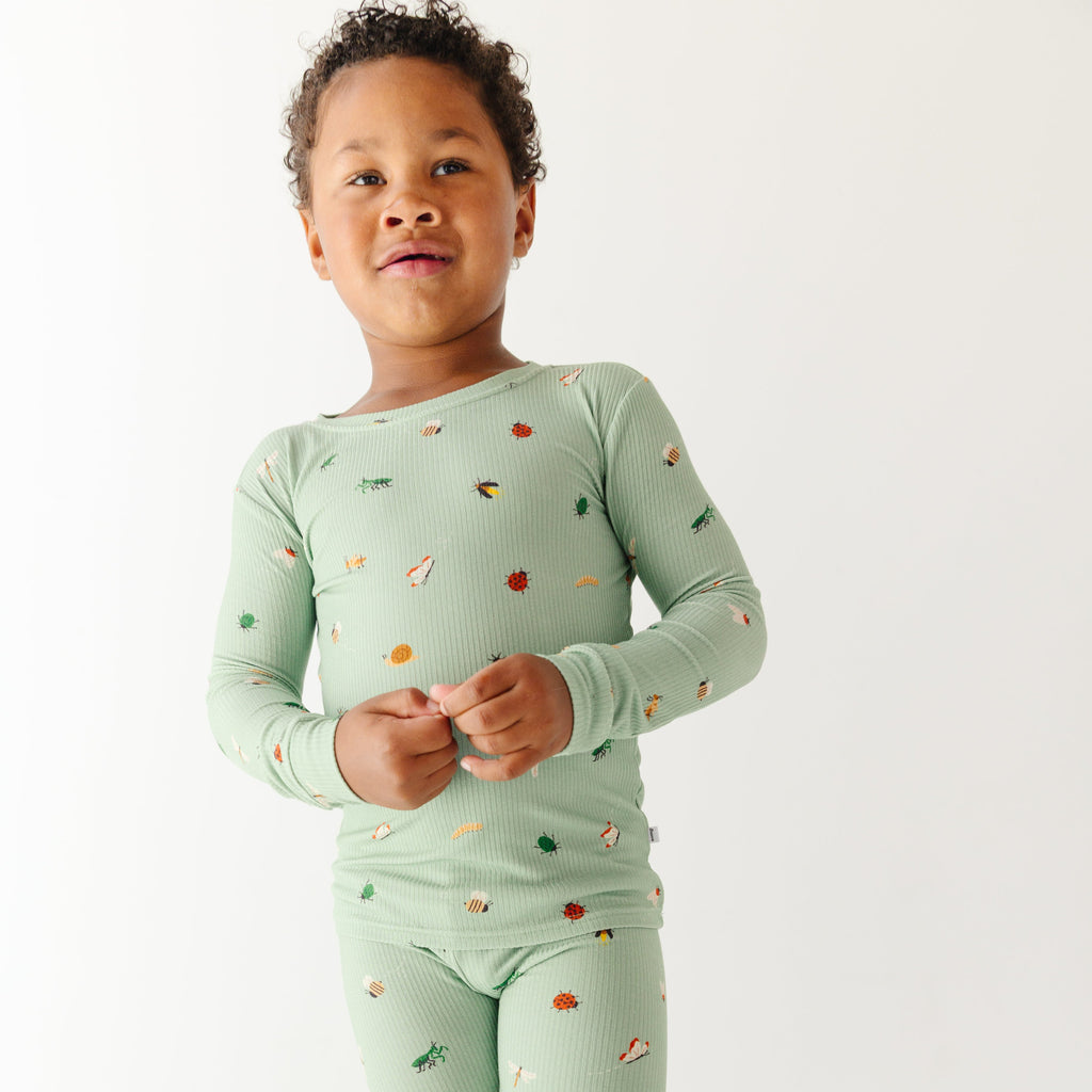 Backyard Bugs Small Ribbed Two-Piece Set