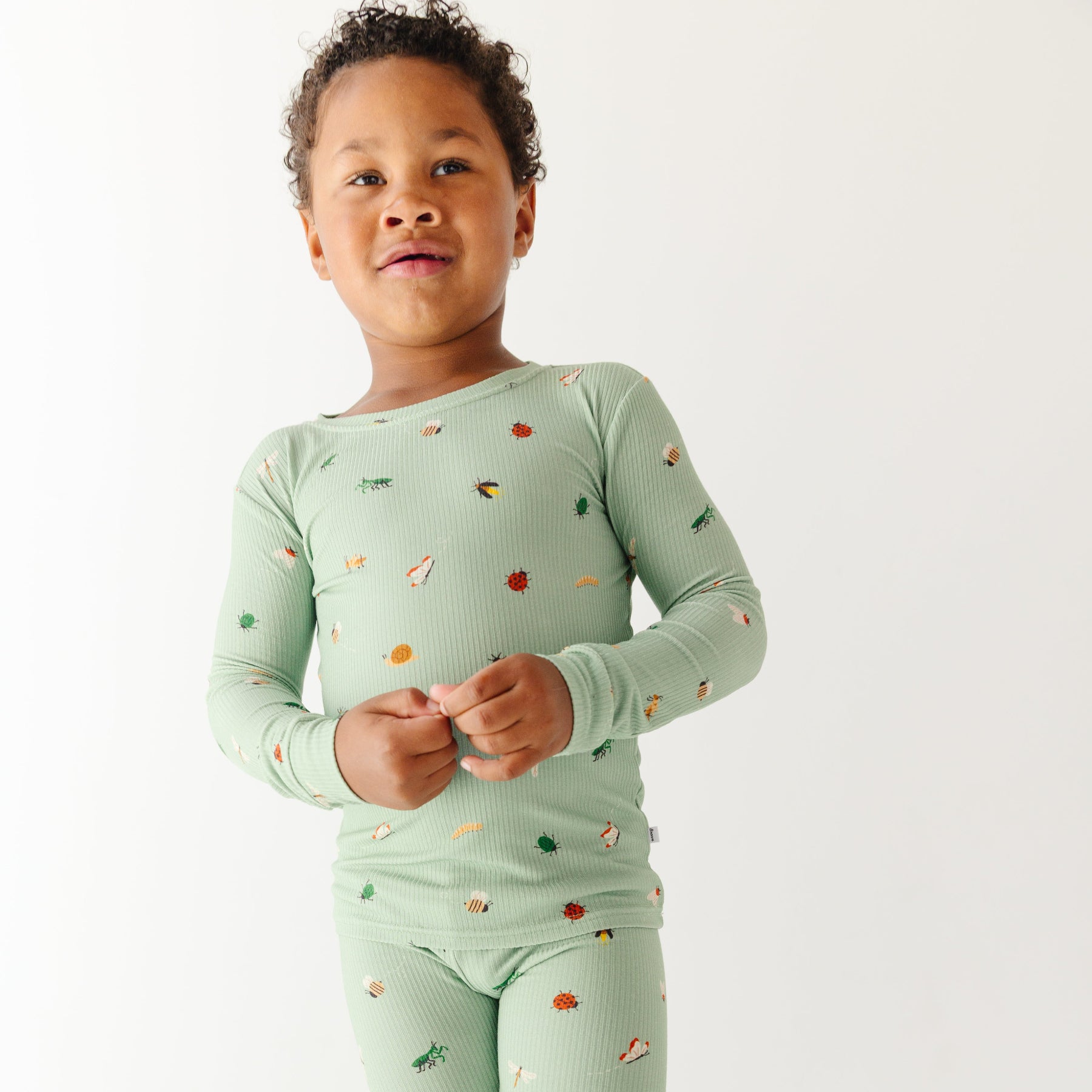 Backyard Bugs Small Ribbed Two-Piece Set