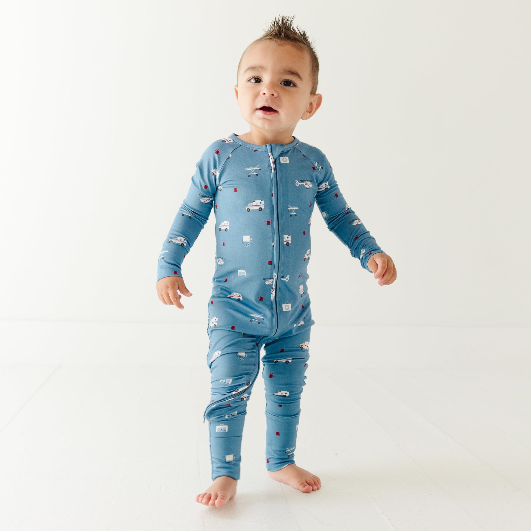 Ambulances Zip Romper