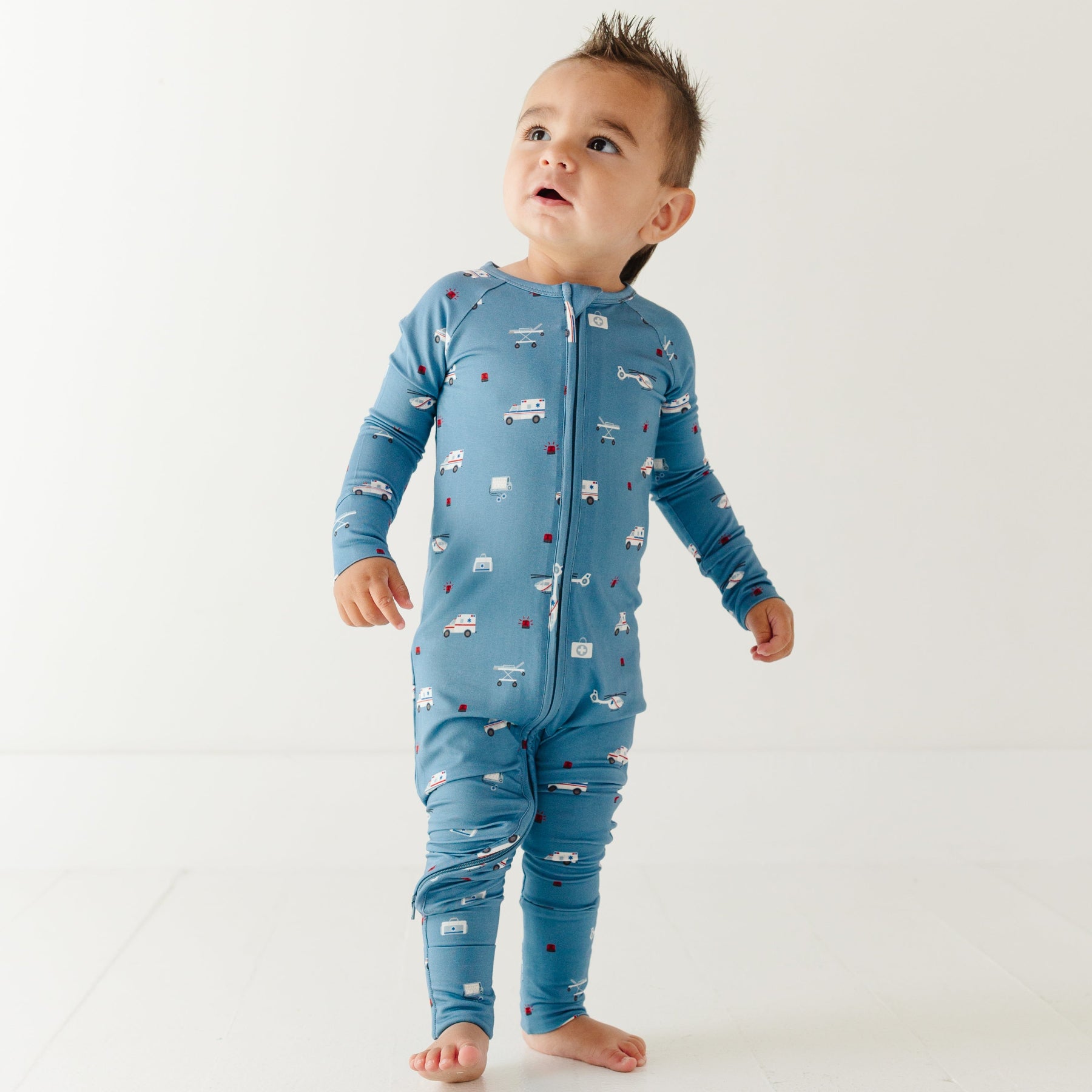 Ambulances Zip Romper