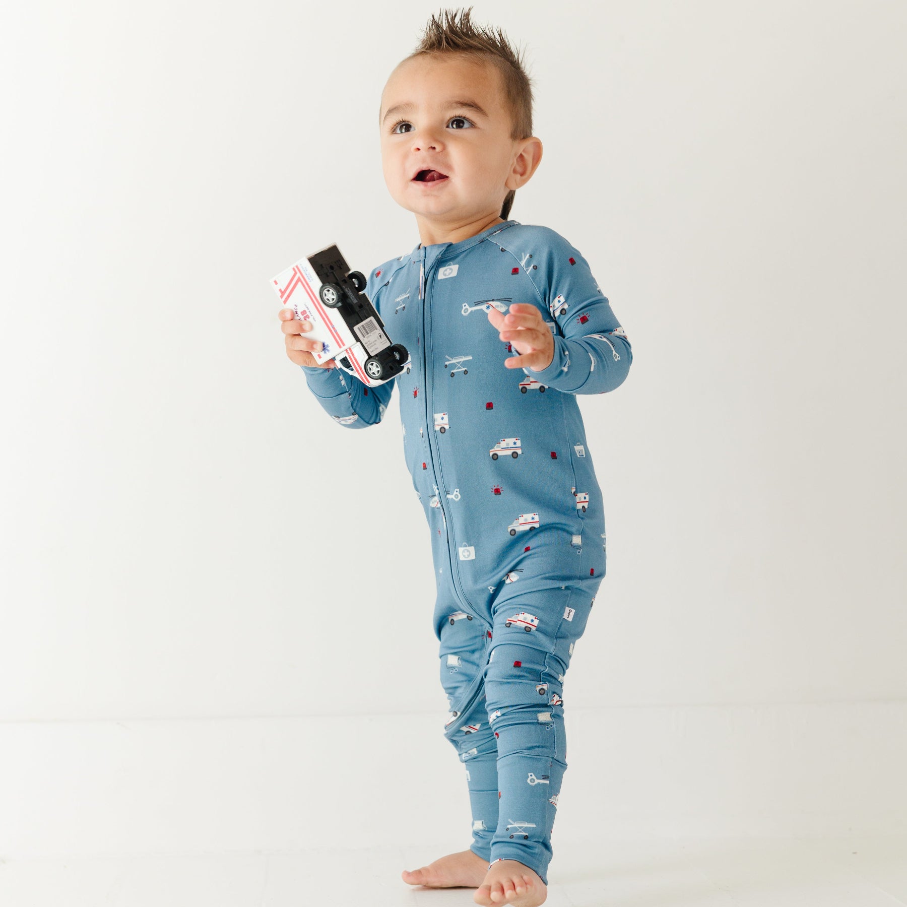 Ambulances Zip Romper