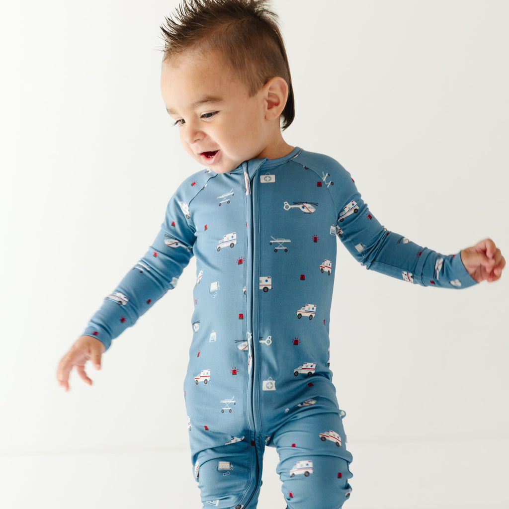Ambulances Zip Romper