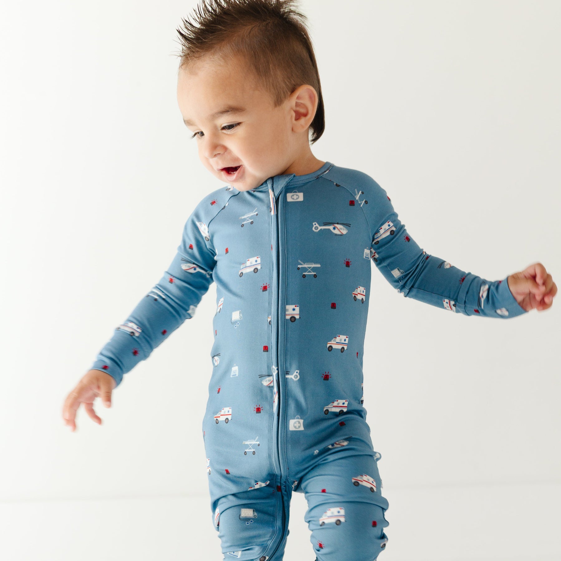 Ambulances Zip Romper