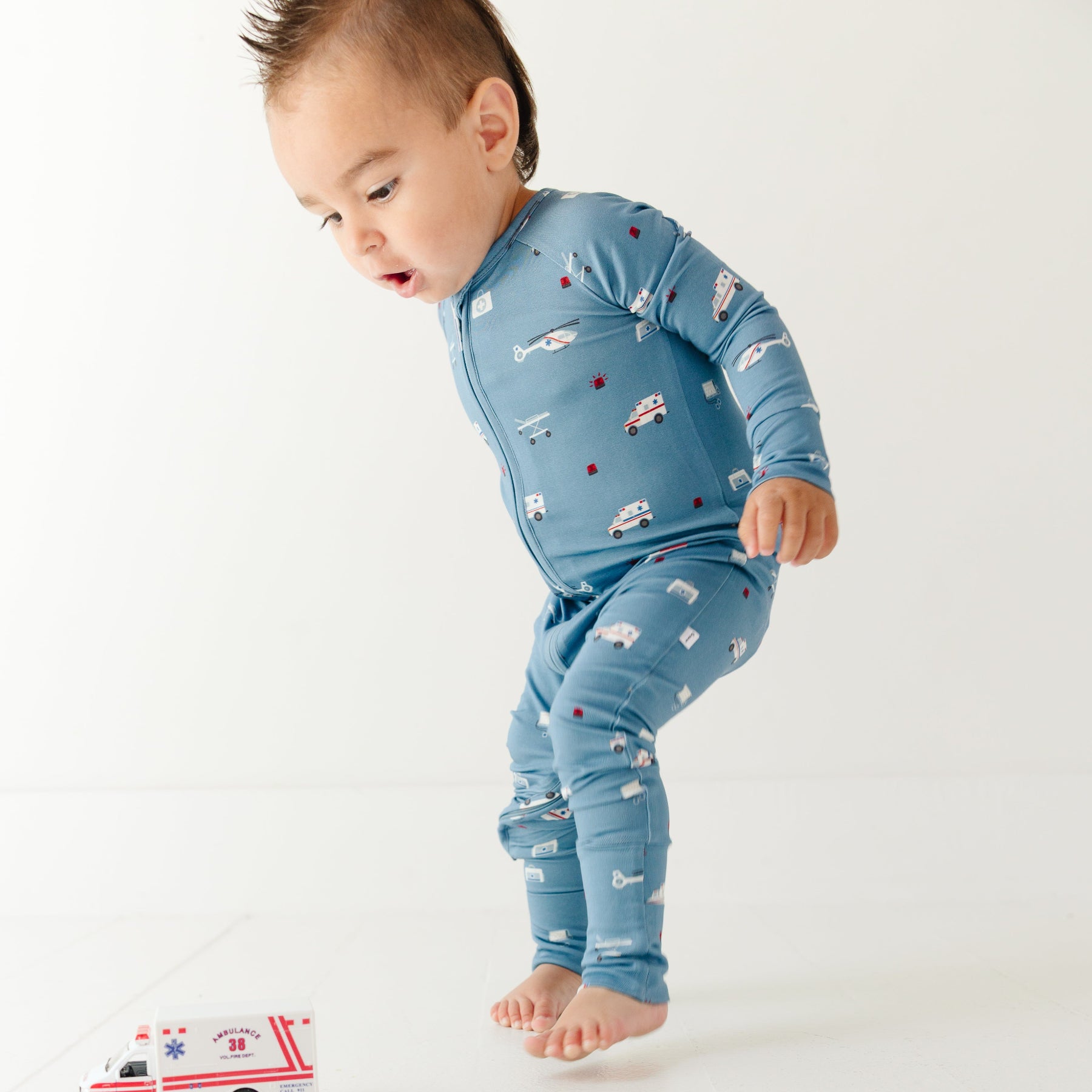 Ambulances Zip Romper
