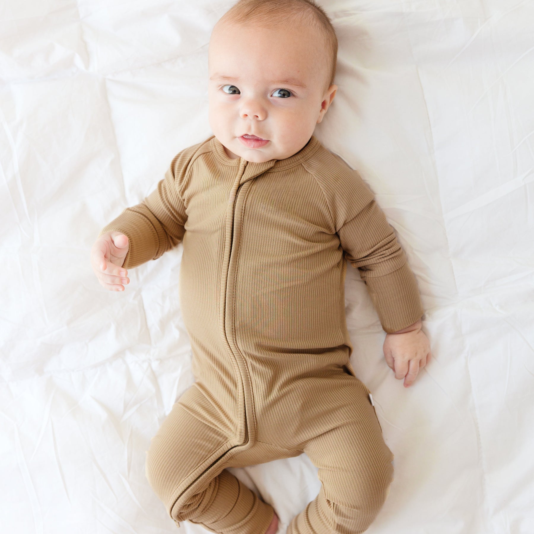 Dune Small Ribbed Zip Romper