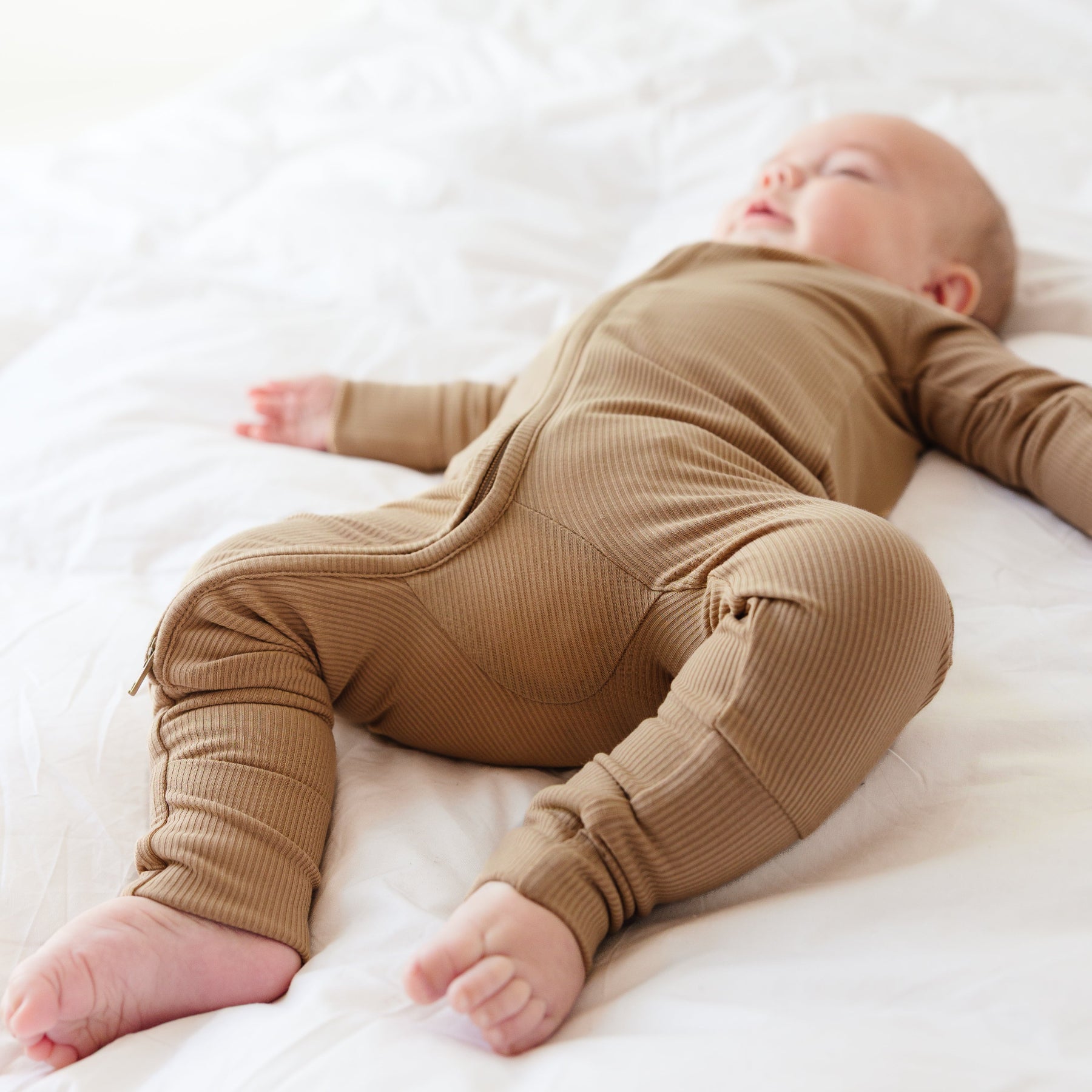 Dune Small Ribbed Zip Romper