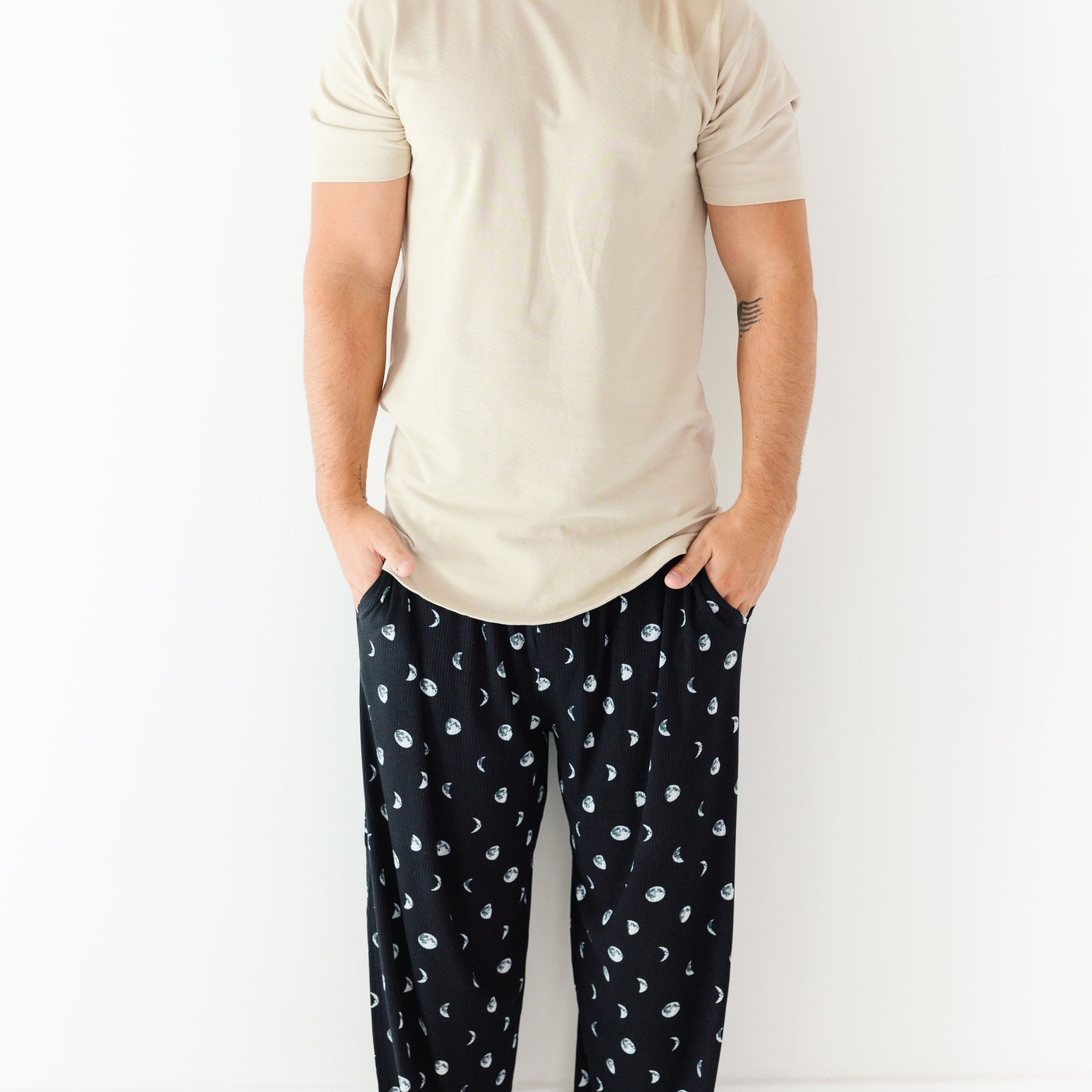 Moon Phases Small Ribbed Men's Pants
