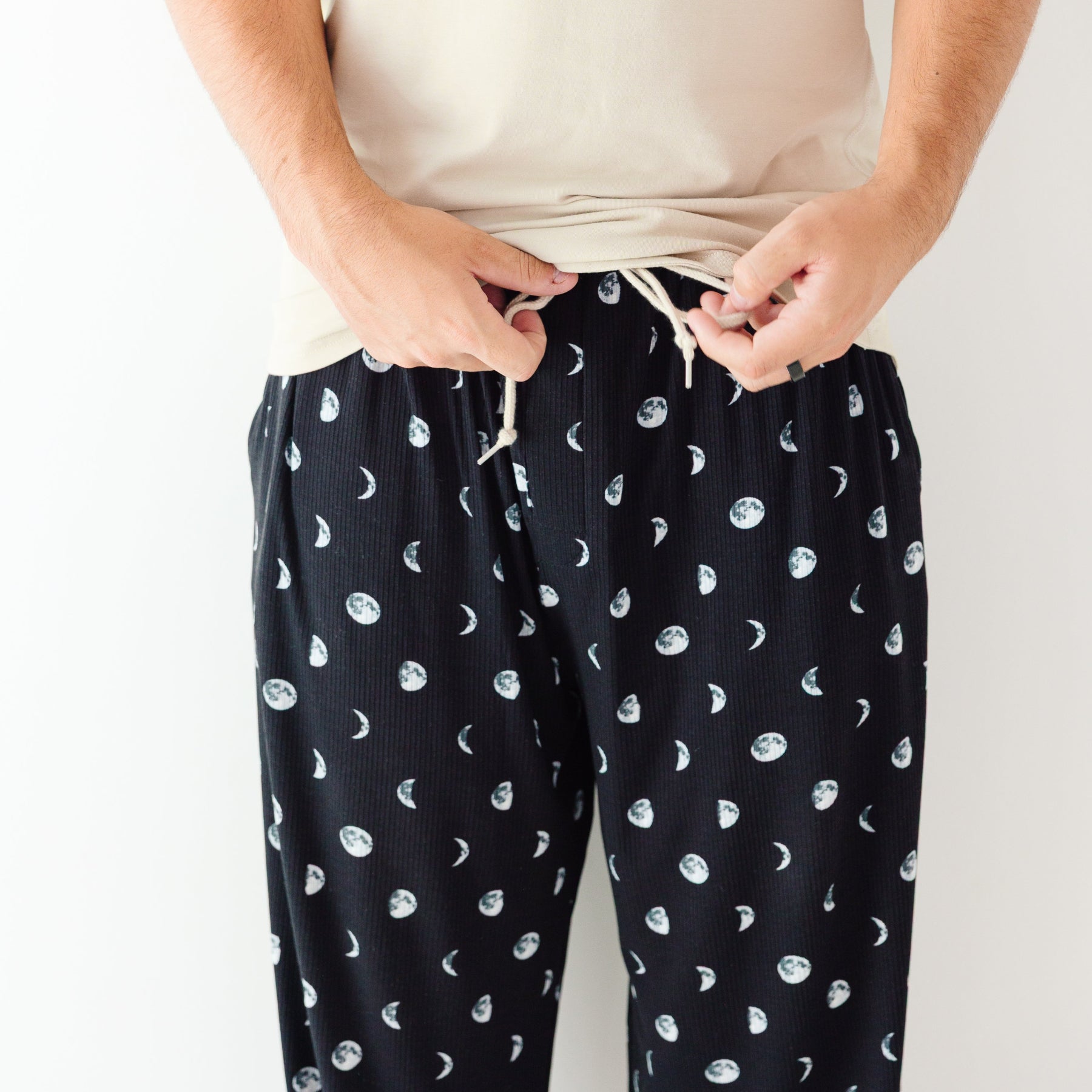 Moon Phases Small Ribbed Men's Pants