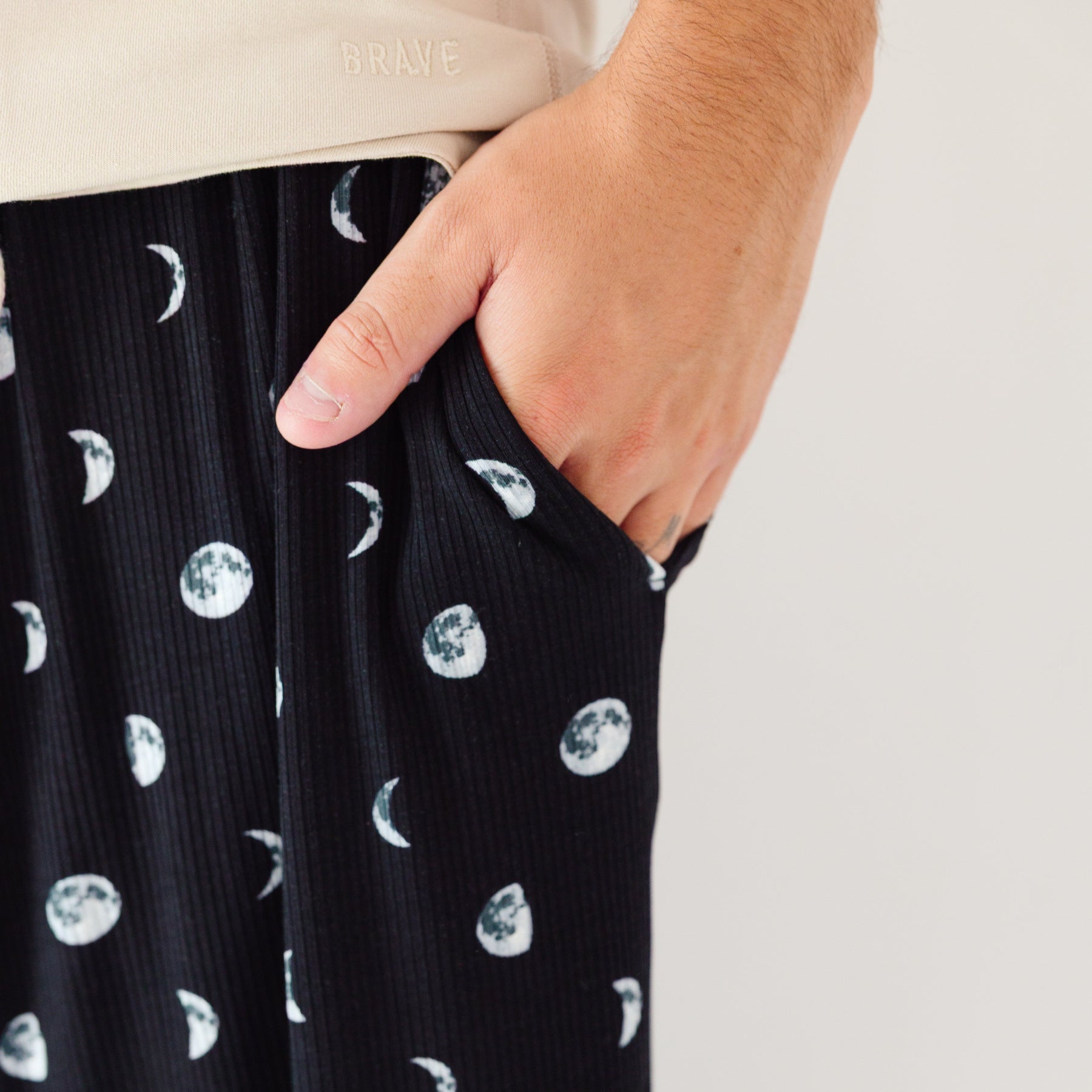 Moon Phases Small Ribbed Men's Pants