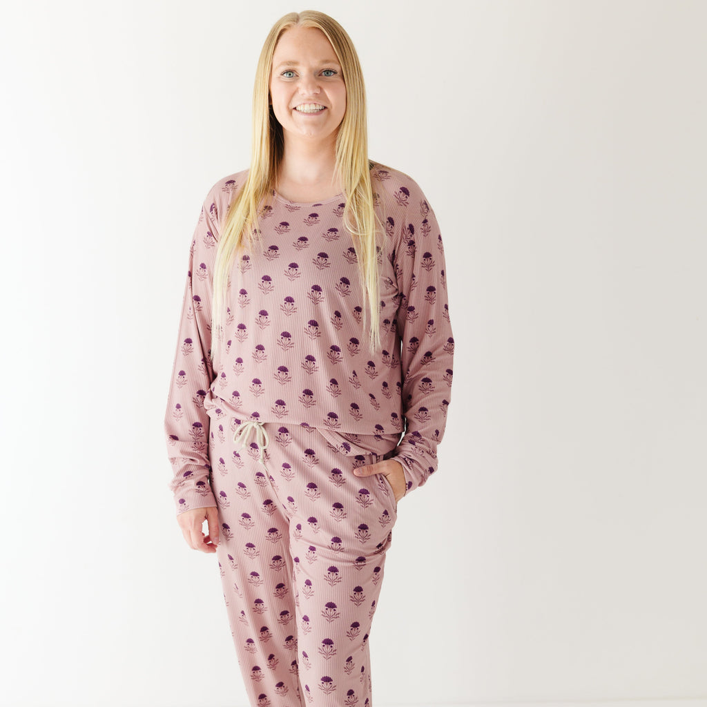 Folk Meadow Small Ribbed Women's Pants