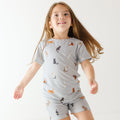 Cats Gray Small Ribbed Shorts Two-Piece Set