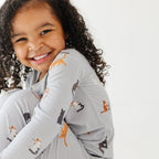 Cats Gray Small Ribbed Two-Piece Set