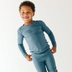 Midnight Teal Small Ribbed Two-Piece Set