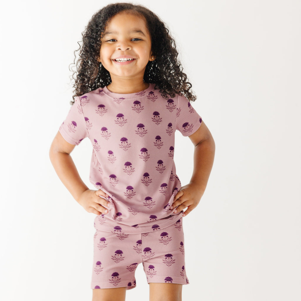 Folk Meadow Small Ribbed Shorts Two-Piece Set