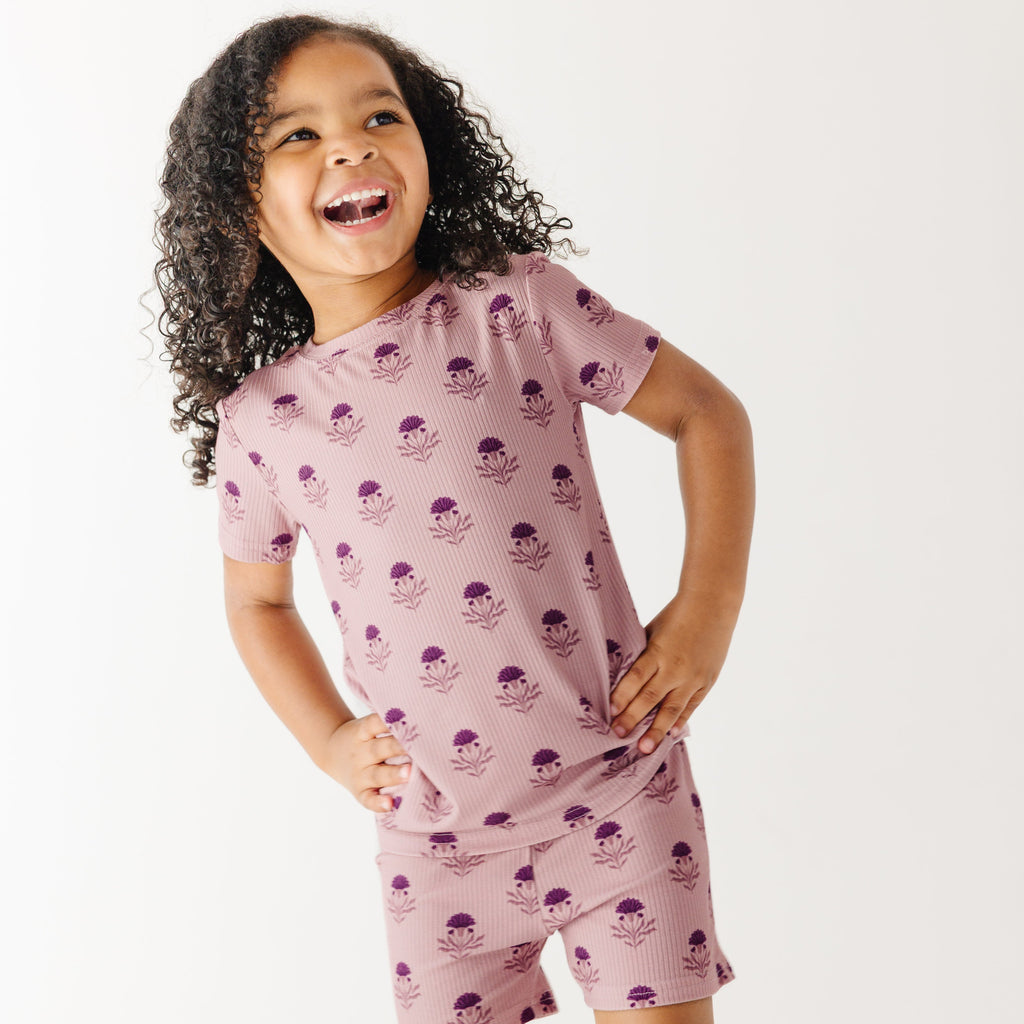 Folk Meadow Small Ribbed Shorts Two-Piece Set