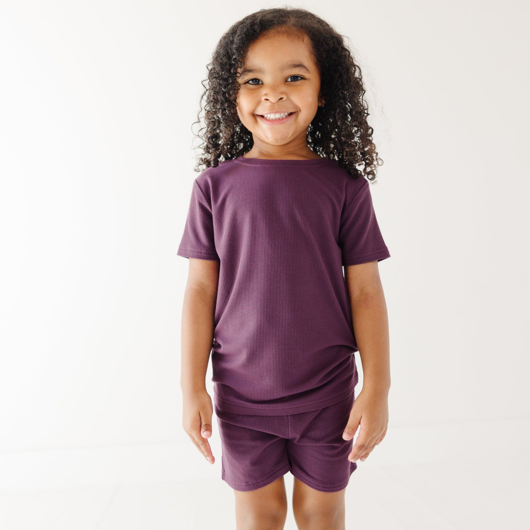 Mulberry Small Ribbed Shorts Two-Piece Set