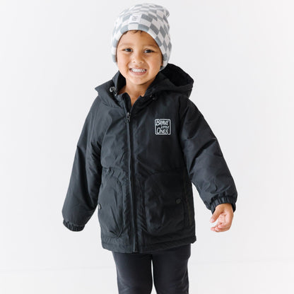 Jet Black Puffer Jacket