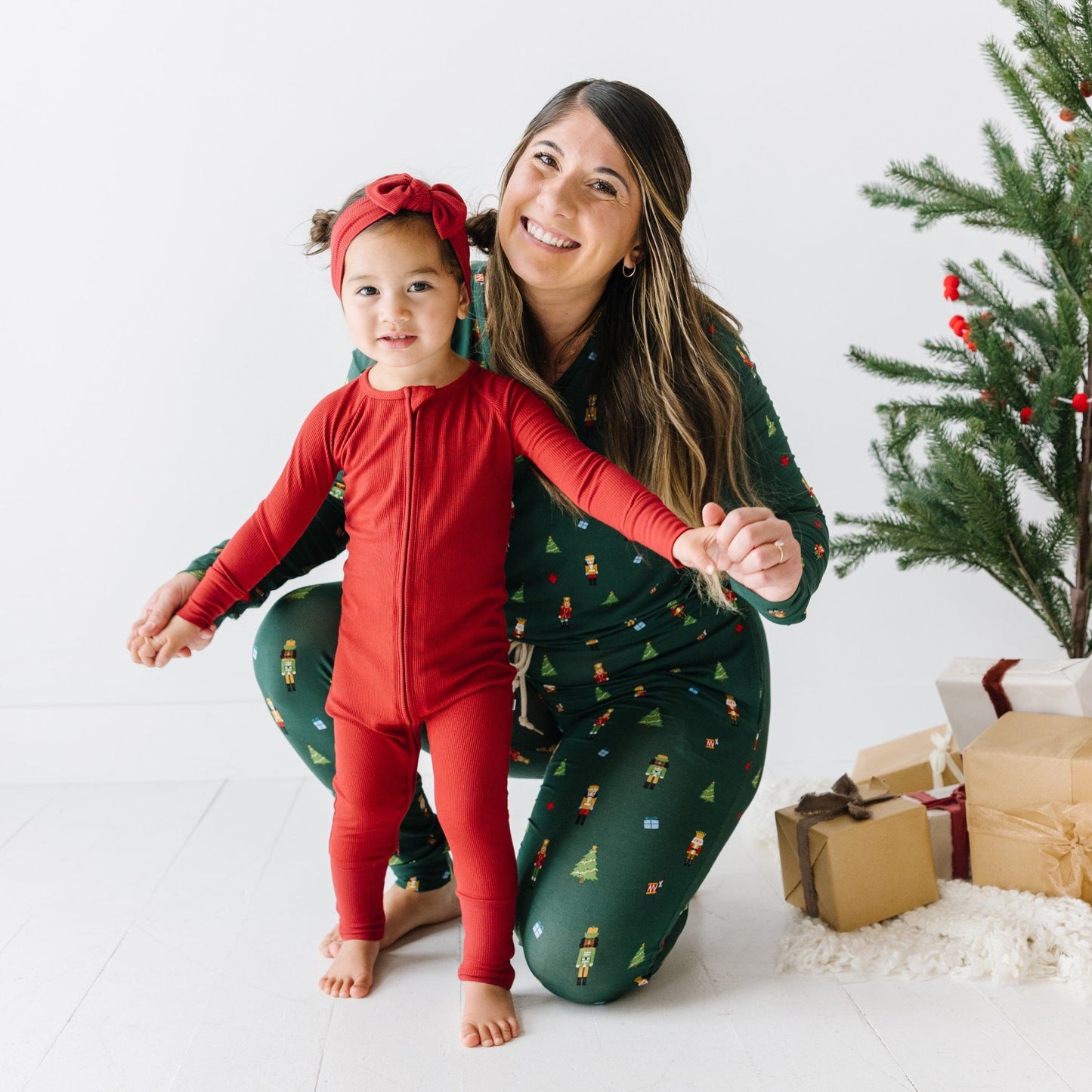 Berry Red Small Ribbed Zip Romper