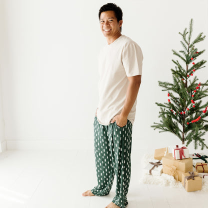 Christmas Trees Small Ribbed Men's Pants