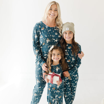 Snowy Village Small Ribbed Women's Matching Set