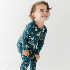 Snowy Village Small Ribbed Zip Romper