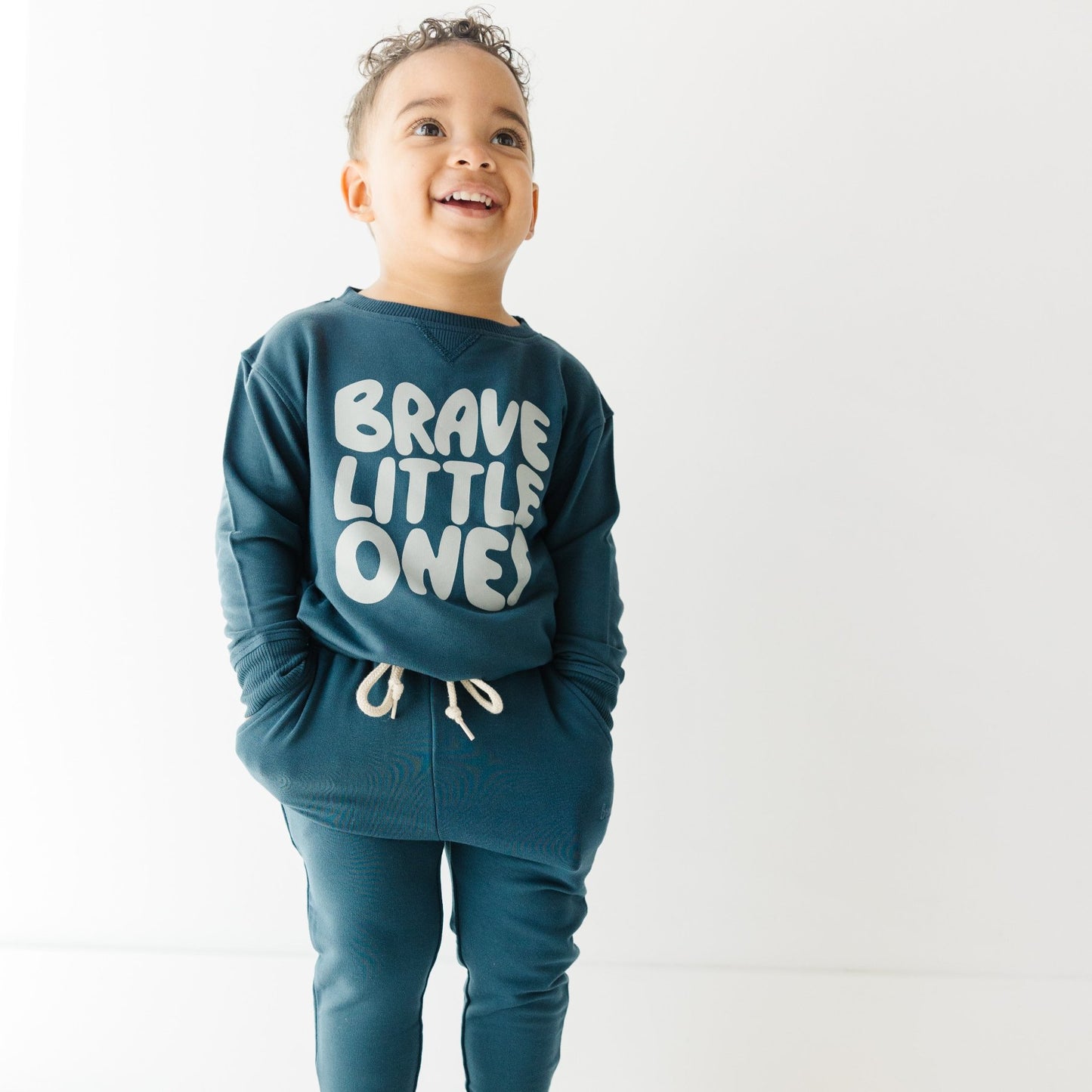 Brave Little Ones Navy Bamboo French Terry Pullover & Jogger Set