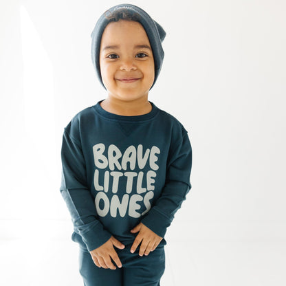 Brave Little Ones Navy Bamboo French Terry Pullover & Jogger Set