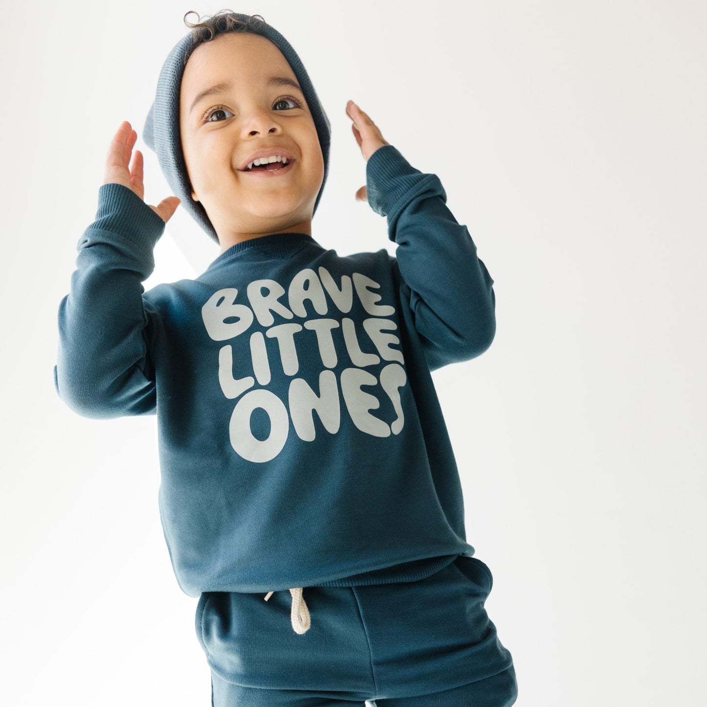 Brave Little Ones Navy Bamboo French Terry Pullover & Jogger Set