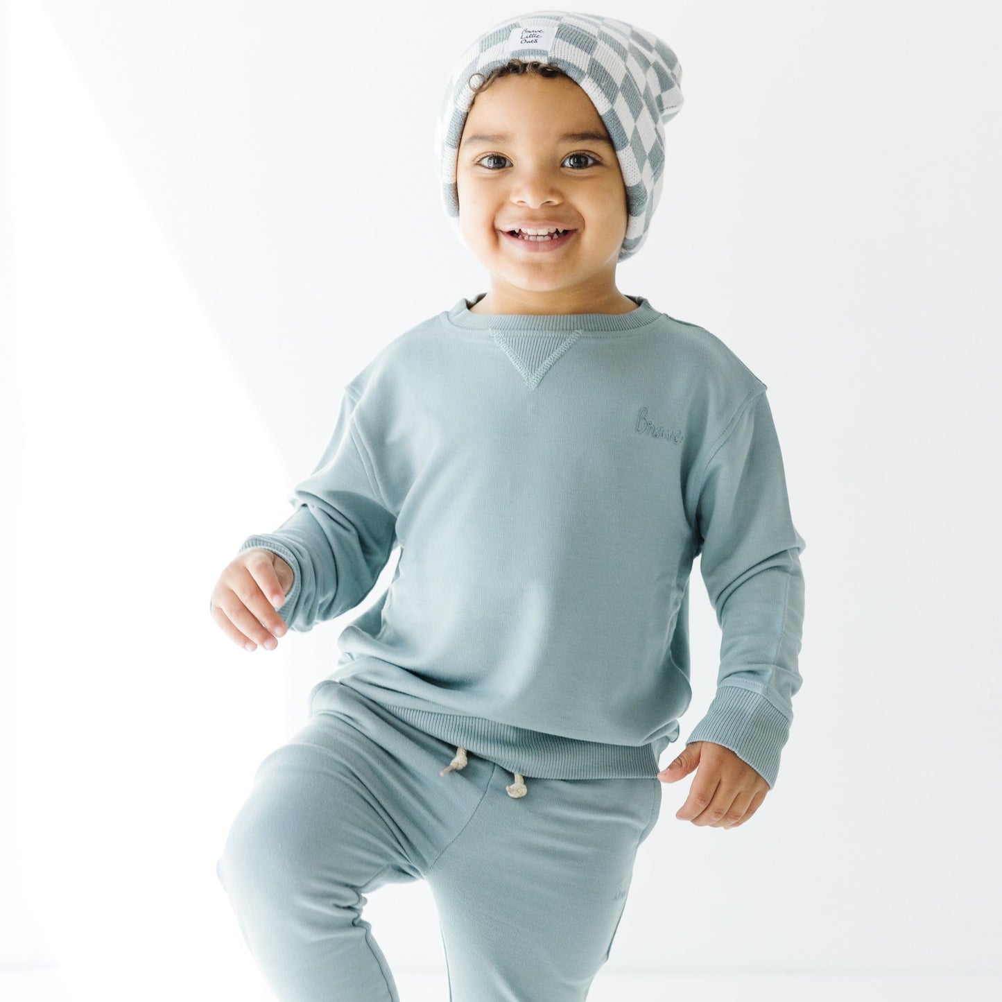 Slate Blue Solid Bamboo French Terry Pullover