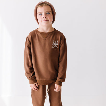 Cabin Pinecone Bamboo French Terry Pullover & Jogger Set